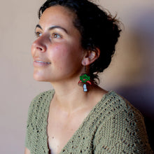 Load image into Gallery viewer, Frog Toadstool Earrings