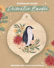 Load image into Gallery viewer, Wooden Hanging Bauble Decoration - Penguin