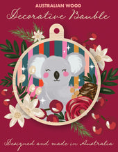 Load image into Gallery viewer, Wooden Hanging Bauble Decoration - Koala Stripes