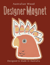 Load image into Gallery viewer, Wooden Magnet - Orange Cockatoo