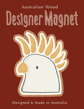 Load image into Gallery viewer, Wooden Magnet - White Cockatoo