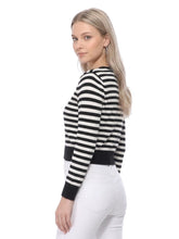 Load image into Gallery viewer, Stripe Cardi - Blk/Ivory
