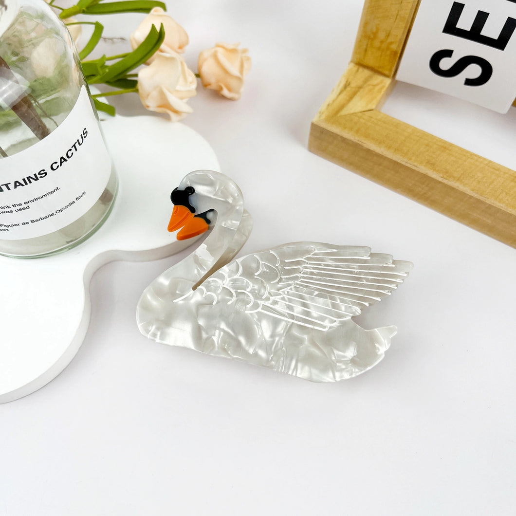 Hair Claw Clip, Swan