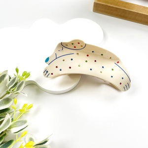 Hair Claw Clip, Spotty Dog