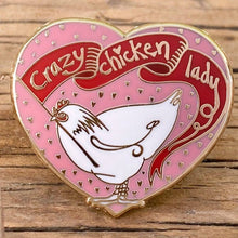 Load image into Gallery viewer, Crazy Chicken Lady - Enamel Pin