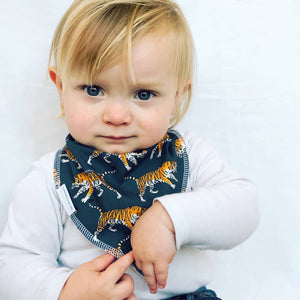 Navy Tiger Dribble Bib