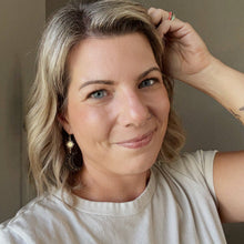 Load image into Gallery viewer, Harvest Moon Earrings, Coal