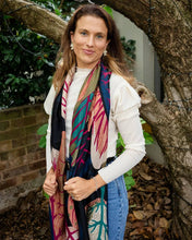 Load image into Gallery viewer, Chloe Abstract Forest Scarf - Black
