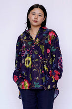 Load image into Gallery viewer, Anoushka Shirt - Bright Blooms, Navy