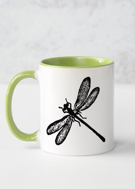 Mug - Dragonfly, Green