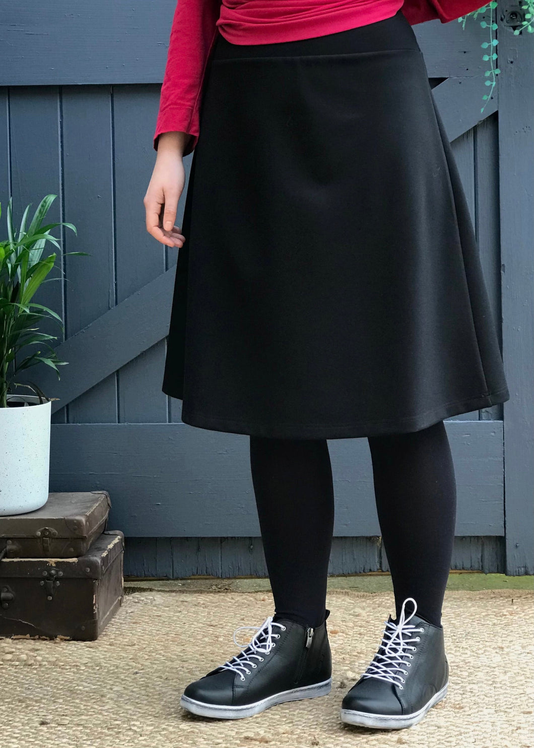 Flare Skirt, Heavy Weight - Black