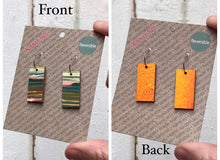 Load image into Gallery viewer, Rectangle Reversible Earrings