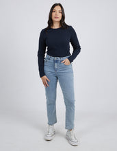 Load image into Gallery viewer, Ellie L\S Rib Tee - Navy