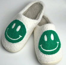 Load image into Gallery viewer, Happy Face Slippers - Green