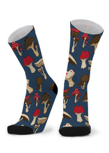 Load image into Gallery viewer, Red Fox Sox - size L - Blue Shrooms