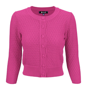 3/4 Sleeve Cardi - Magenta