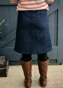 Blue Denim, A-line skirt.