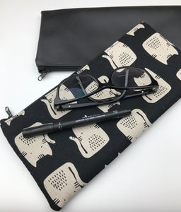 Long zip pouch - Blacks