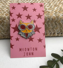 Load image into Gallery viewer, Enamel cat, artist pins