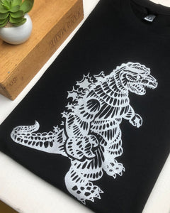 Screen print tee, Godzilla/Black