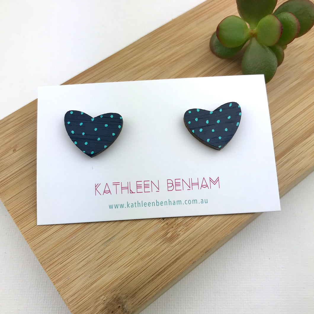 Heart studs