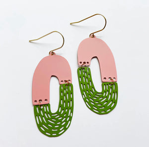 Capsule Dangles - Pink/Green