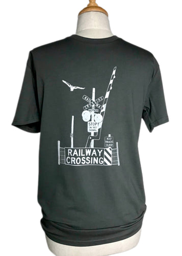 Mens Train Station Tee Charcoal
