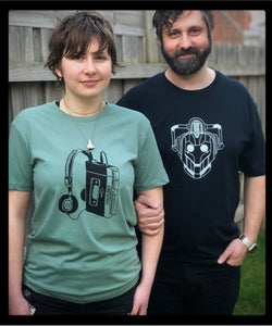 Cyberman Mens tee - Grey marle