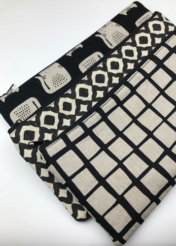 Long zip pouch - Blacks