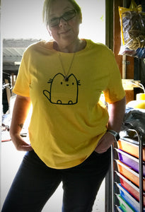Ladies tee - Cat/Yellow