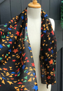 Summer scarf - Black triangles