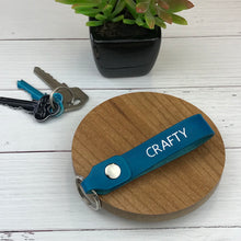 Load image into Gallery viewer, Leather key tag - Crafty