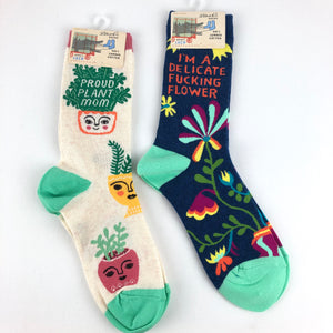 Crew socks, plant