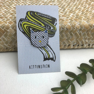 Enamel cat, artist pins