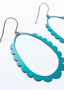 Frilly Loop Dangles - Turquoise