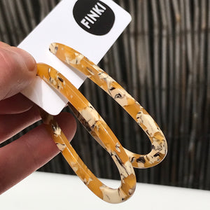 Tortoiseshell Long Hoops
