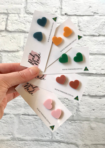 Heart studs