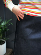 Load image into Gallery viewer, Blue Denim, A-line skirt.