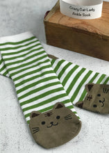 Load image into Gallery viewer, Cat Lady Ankle Sock - Stripe