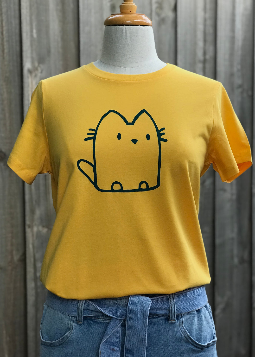 Ladies tee - Cat/Yellow