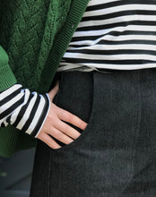Load image into Gallery viewer, Black Denim, A-line Skirt