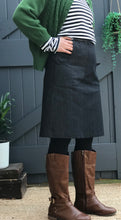 Load image into Gallery viewer, Black Denim, A-line Skirt