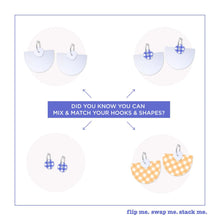 Load image into Gallery viewer, Gingham Marigold Layered Bell Hoops