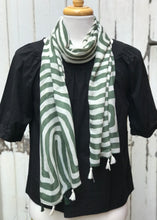 Load image into Gallery viewer, Summer scarf - Zebra Green