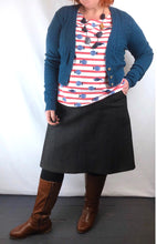 Load image into Gallery viewer, Black Denim, A-line Skirt