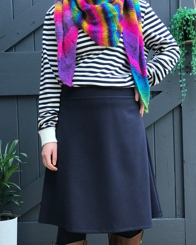 Flare Skirt - Heavy weight, Navy