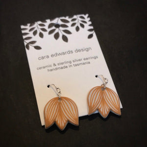 Mustard Tulip Earrings