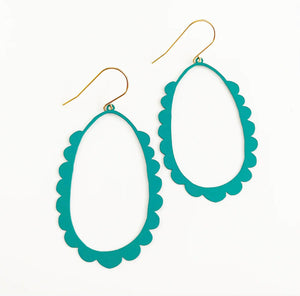 Frilly Loop Dangles - Turquoise