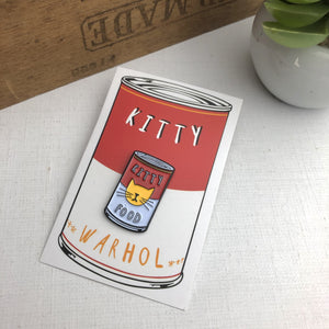 Enamel cat, artist pins