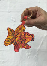 Load image into Gallery viewer, Gold Fish Key Fob